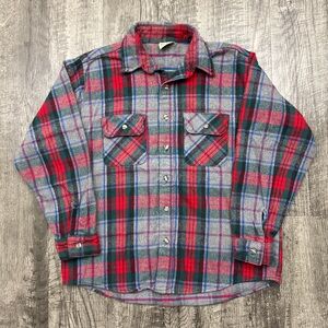 Five Brother Plaid Flannel Button Shirt